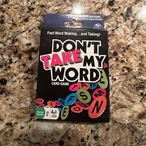 New Spin Master Don't Take My Word Card Game